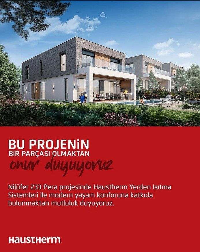 Nilüfer 233 Pera — modern konutlarda Haustherm yerden ısıtma